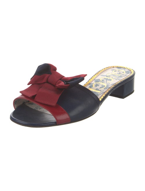 Gucci Sylvie Web Accent Leather Slides
