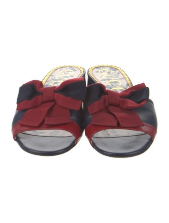 Gucci Sylvie Web Accent Leather Slides