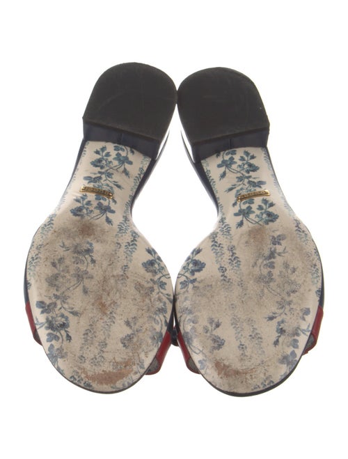 Gucci Sylvie Web Accent Leather Slides