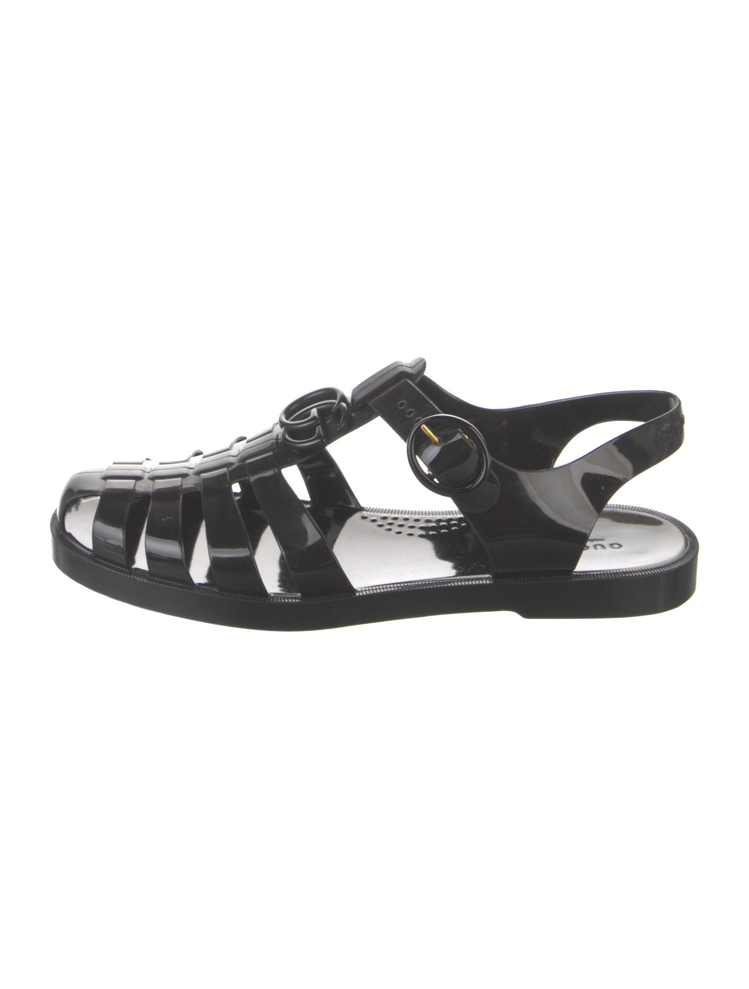 Gucci Double G Logo Rubber Slingback Flats