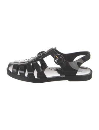 Gucci Double G Logo Rubber Slingback Flats