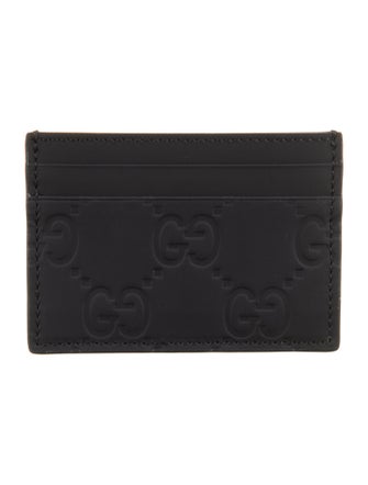 Gucci GG Embossed Card Holder Rubber Wallet