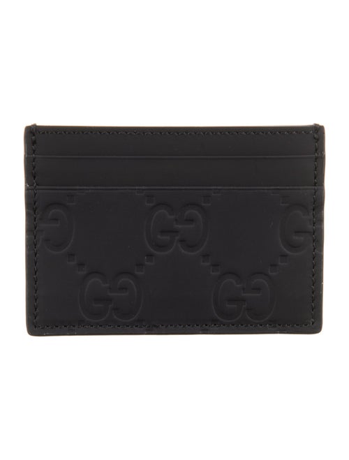 Gucci GG Embossed Card Holder Rubber Wallet