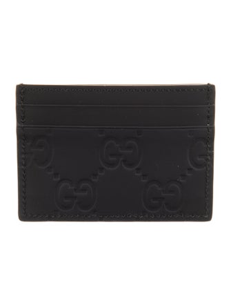 Gucci GG Embossed Card Holder Rubber Wallet