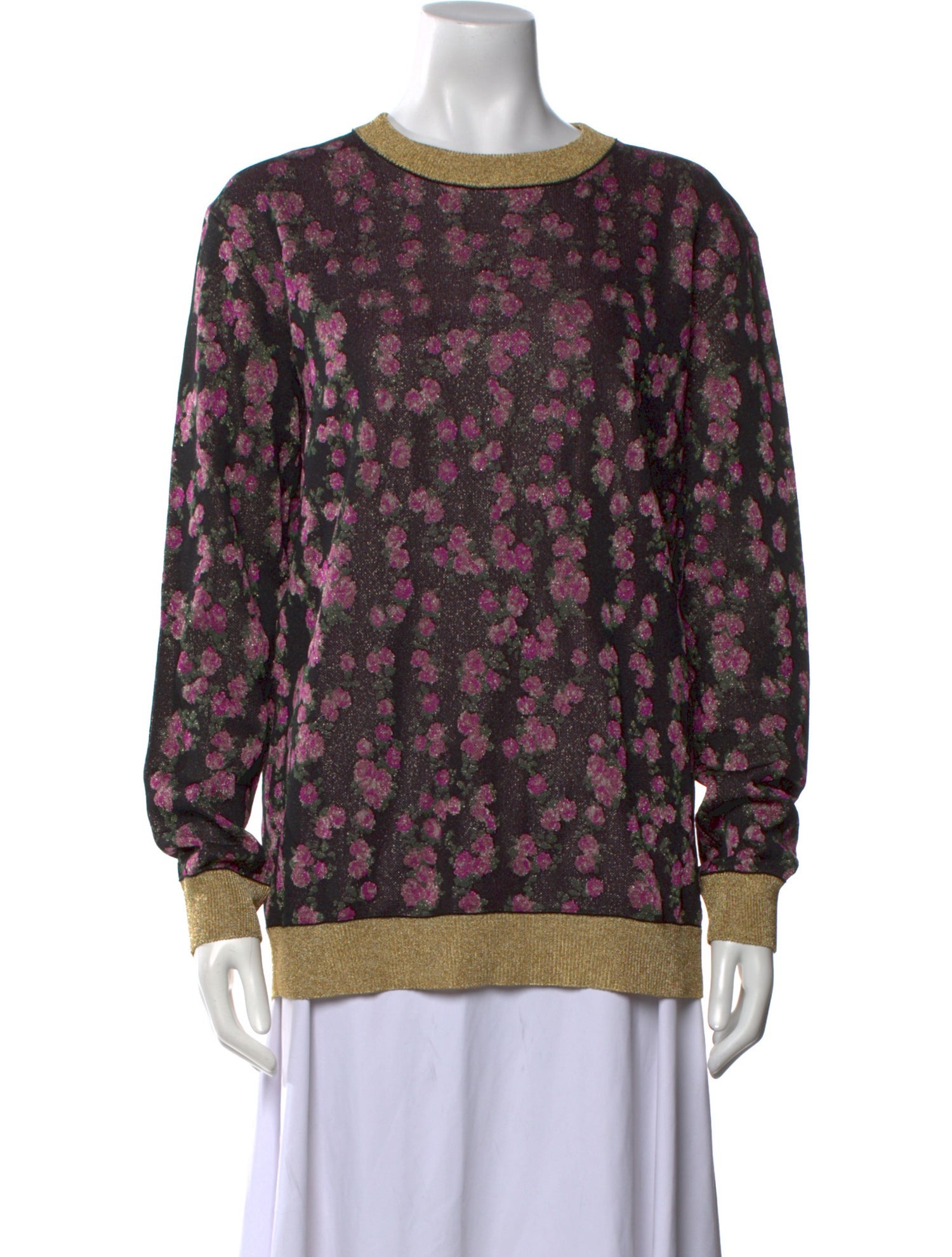 Gucci Printed Crew Neck Sweater