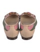 Gucci Bamboo Accent Canvas Ballet Flats