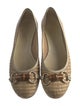 Gucci Horsebit Accent Raffia Ballet Flats