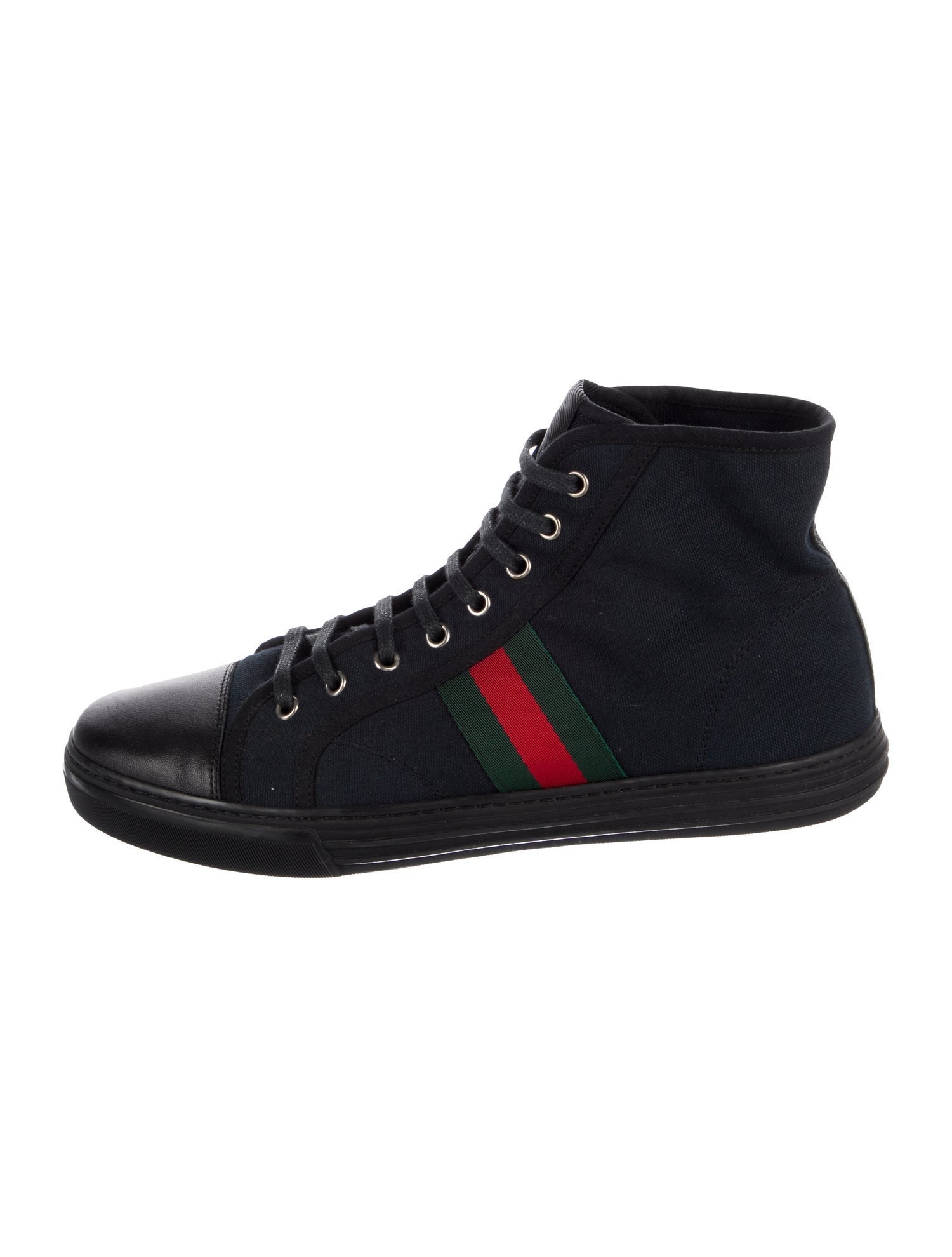 Gucci Web Accent Canvas Sneakers