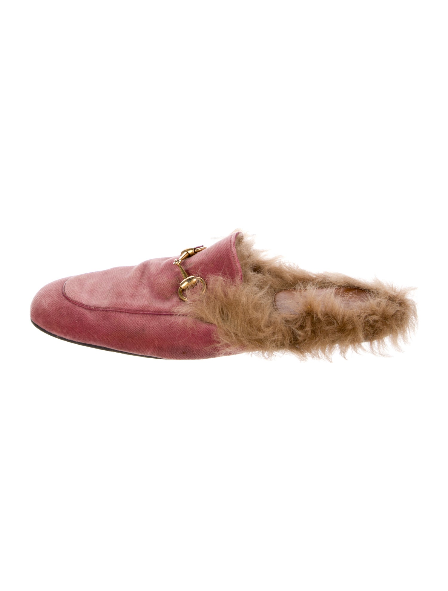 Gucci Horsebit Accent Velvet Slippers