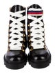 Gucci Sylvie Web Accent Leather Combat Boots