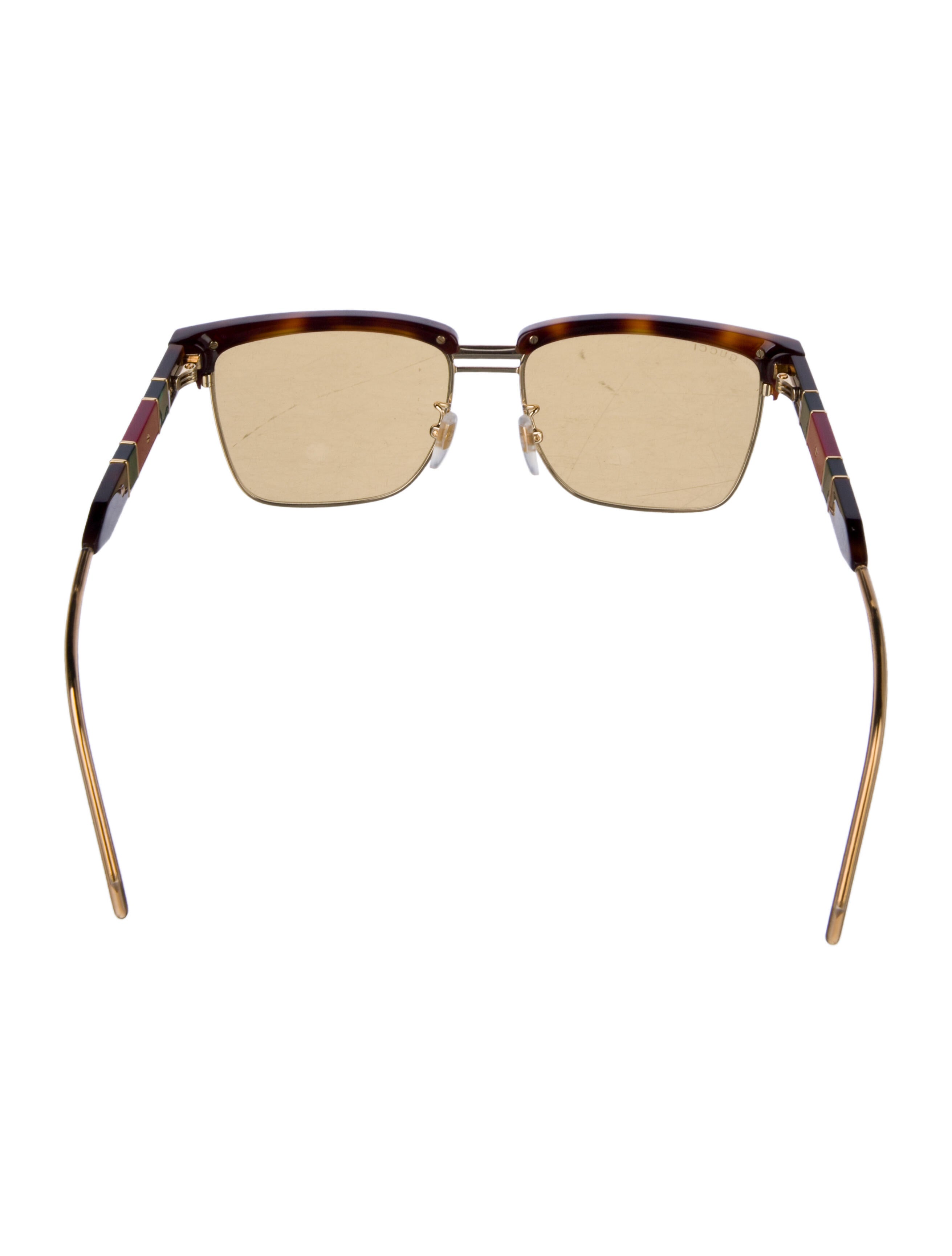 Gucci Web Accent Square Sunglasses