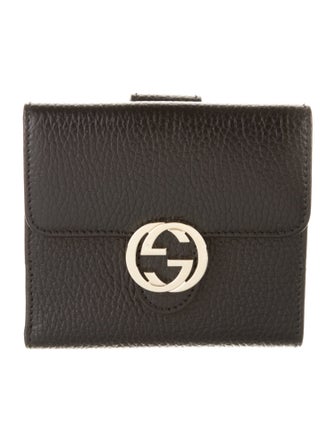 Gucci Interlocking G Logo Calfskin Compact Wallet