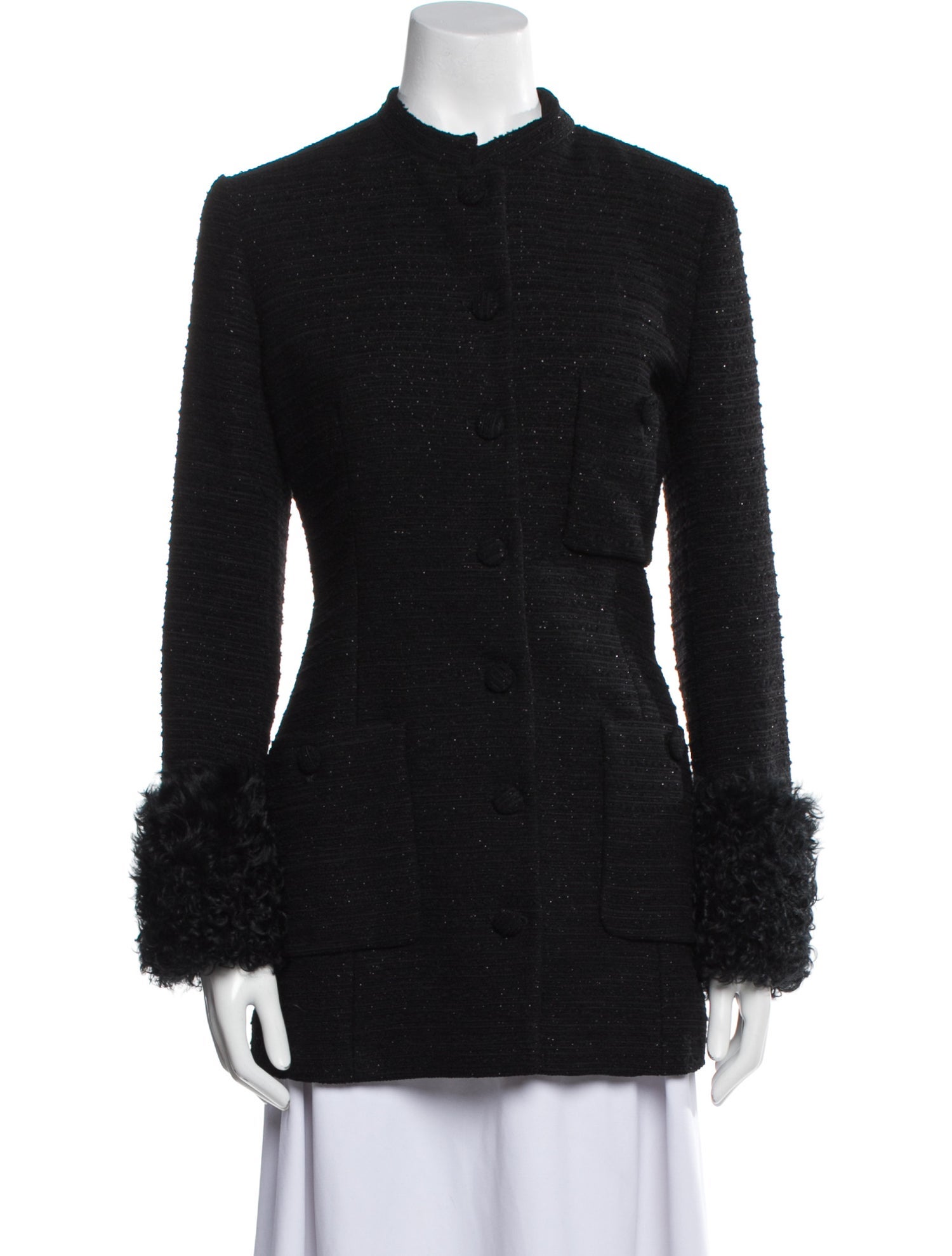 Gucci 2023 Gucci 2023 Wool Fur Tweed Coat Evening Jacket