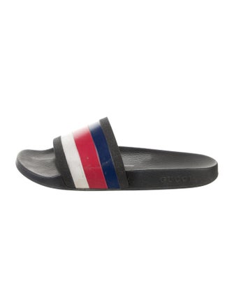 Gucci Sylvie Web Accent Rubber Slides