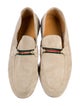 Gucci Web Accent Suede Loafers