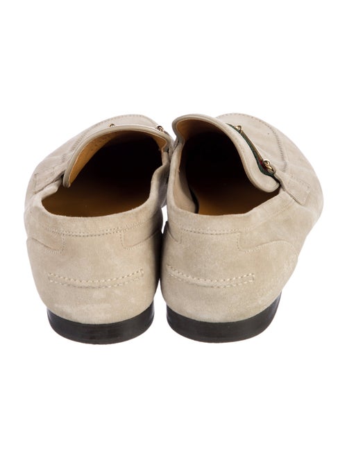 Gucci Web Accent Suede Loafers