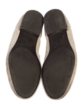 Gucci Web Accent Suede Loafers