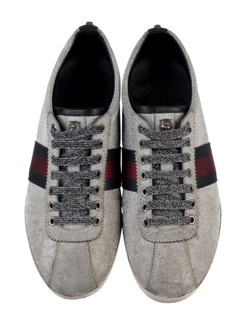 Gucci Sylvie Web Accent Glitter Sneakers
