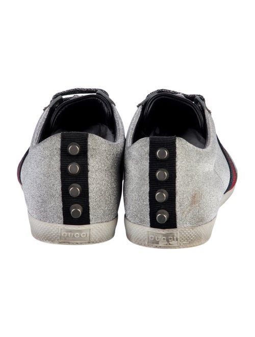 Gucci Sylvie Web Accent Glitter Sneakers