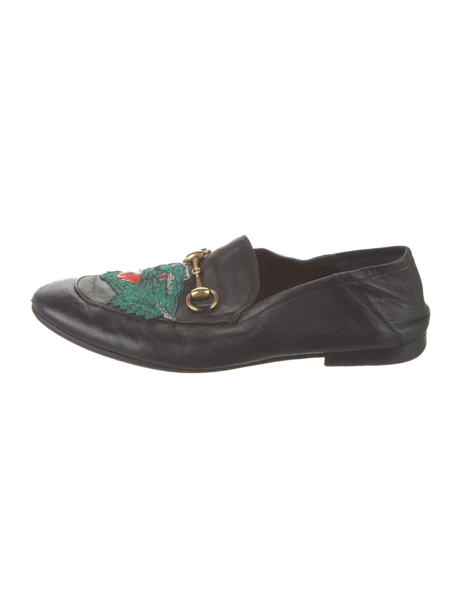 Gucci Horsebit Accent Leather Loafers