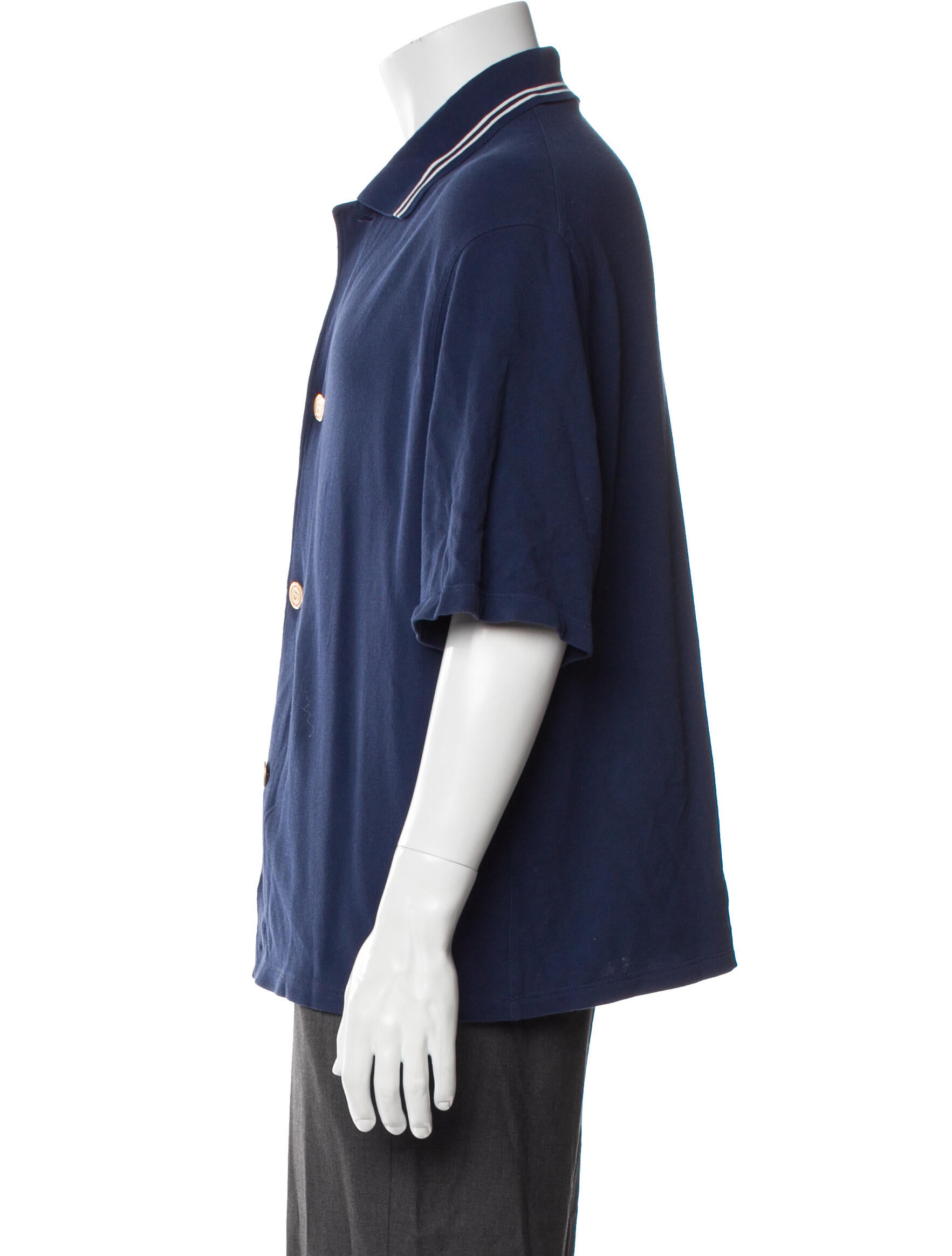 Gucci Interlocking G Logo Three-Quarter Sleeve Shirt