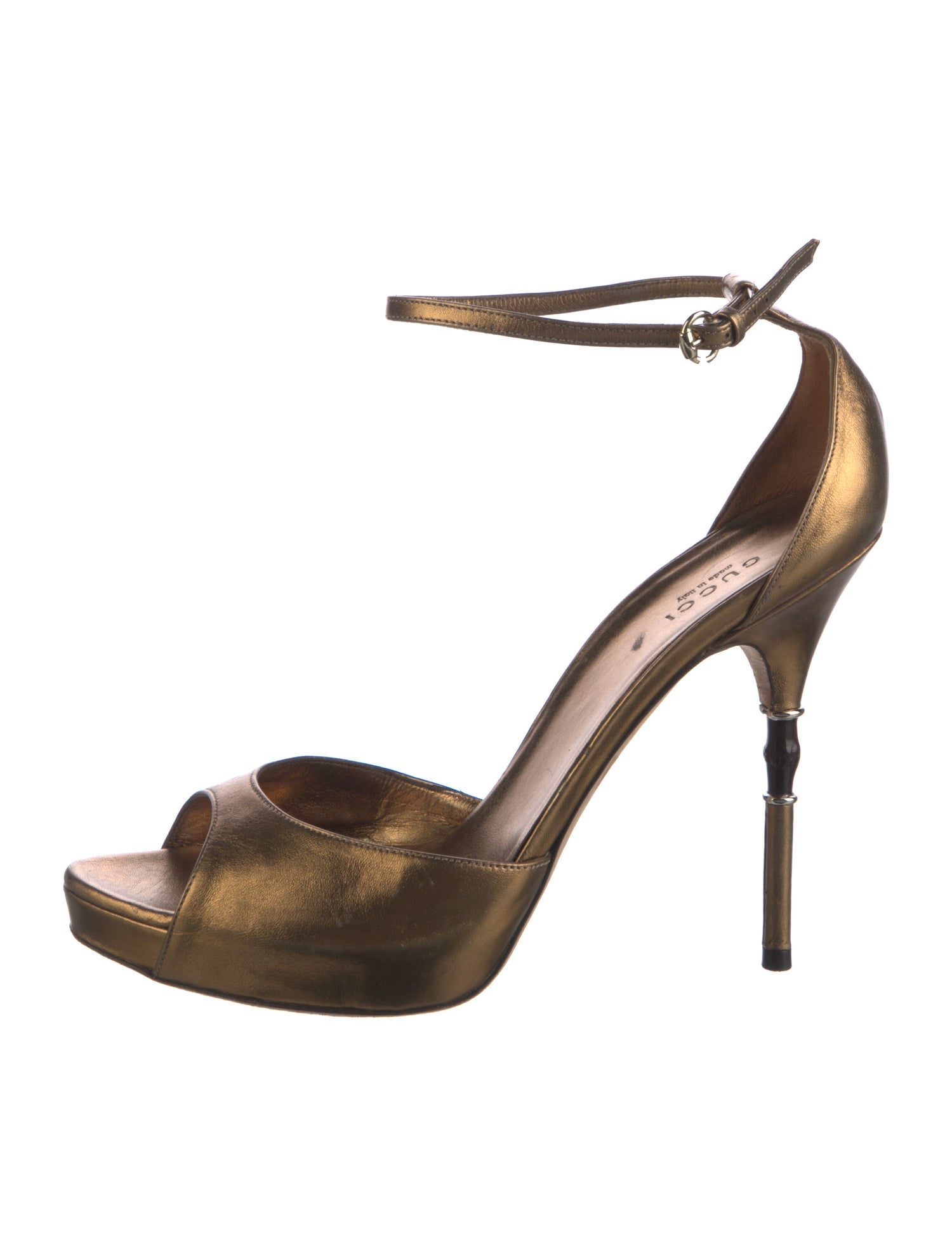 Gucci Bamboo Accent Leather D'Orsay Pumps