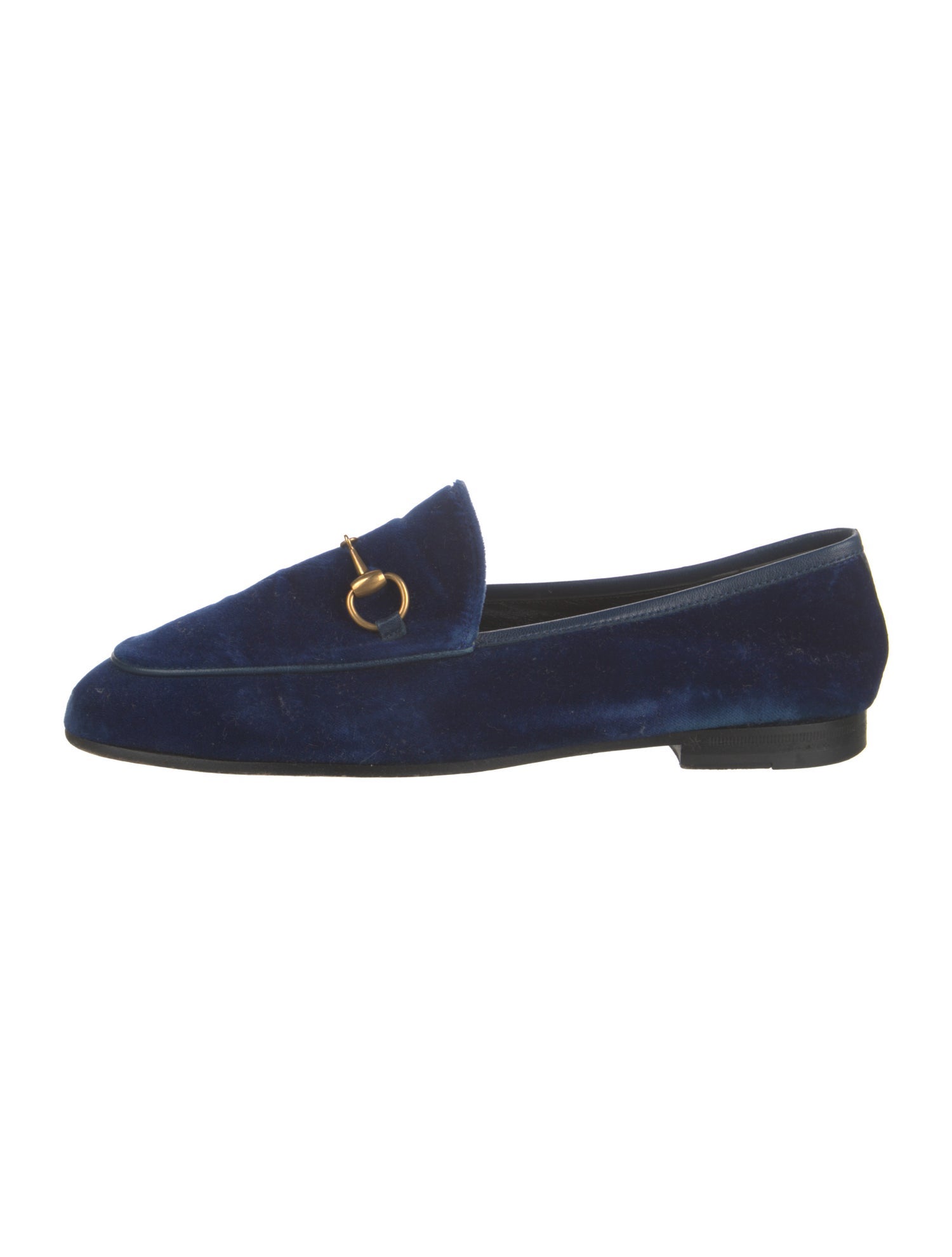 Gucci Horsebit Accent Velvet Loafers
