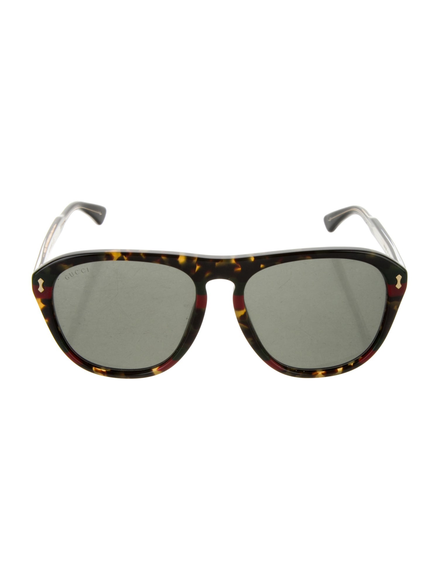 Gucci Web Accent Round Sunglasses