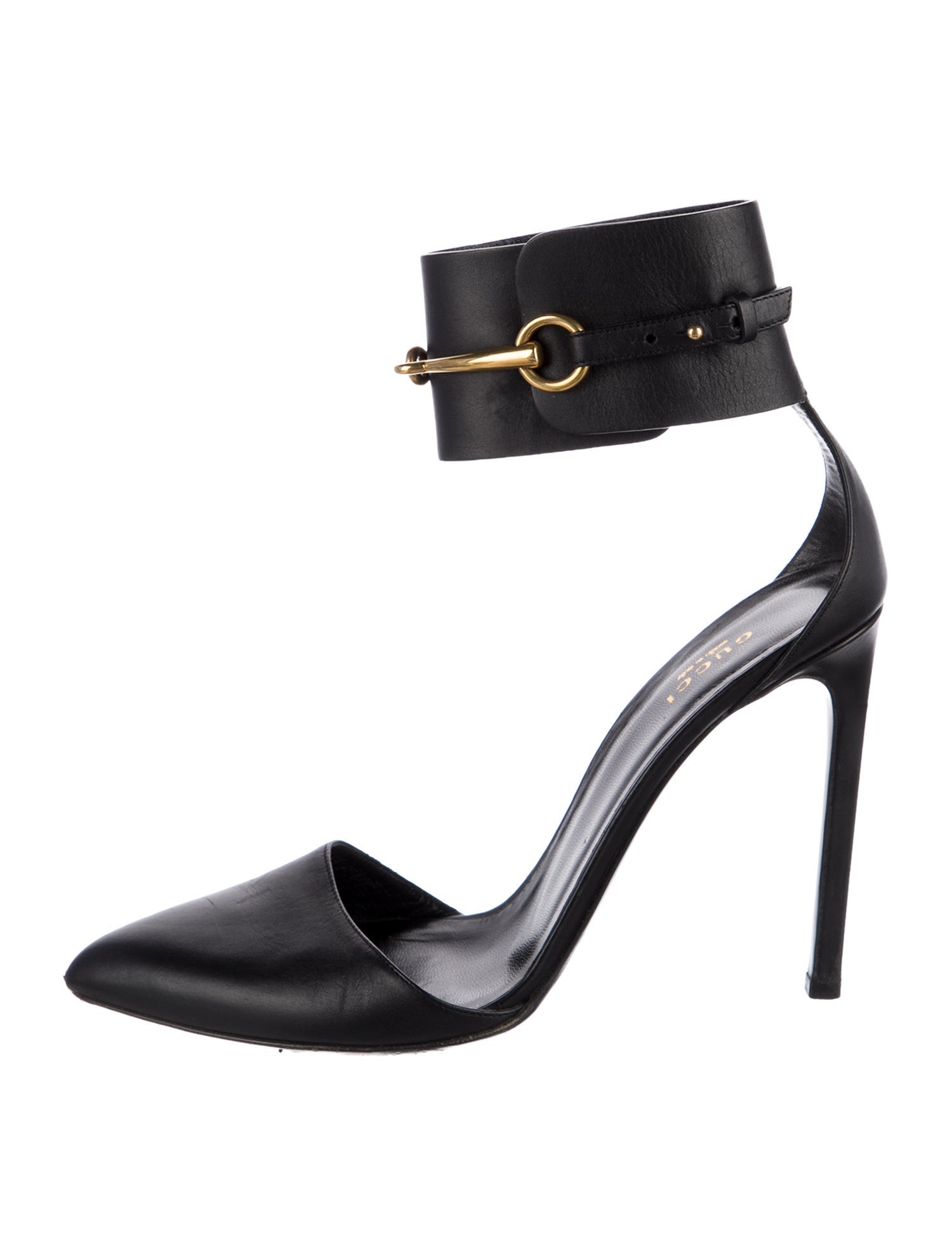 Gucci Horsebit Accent Leather Pumps