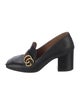 Gucci Web Accent Leather Pumps