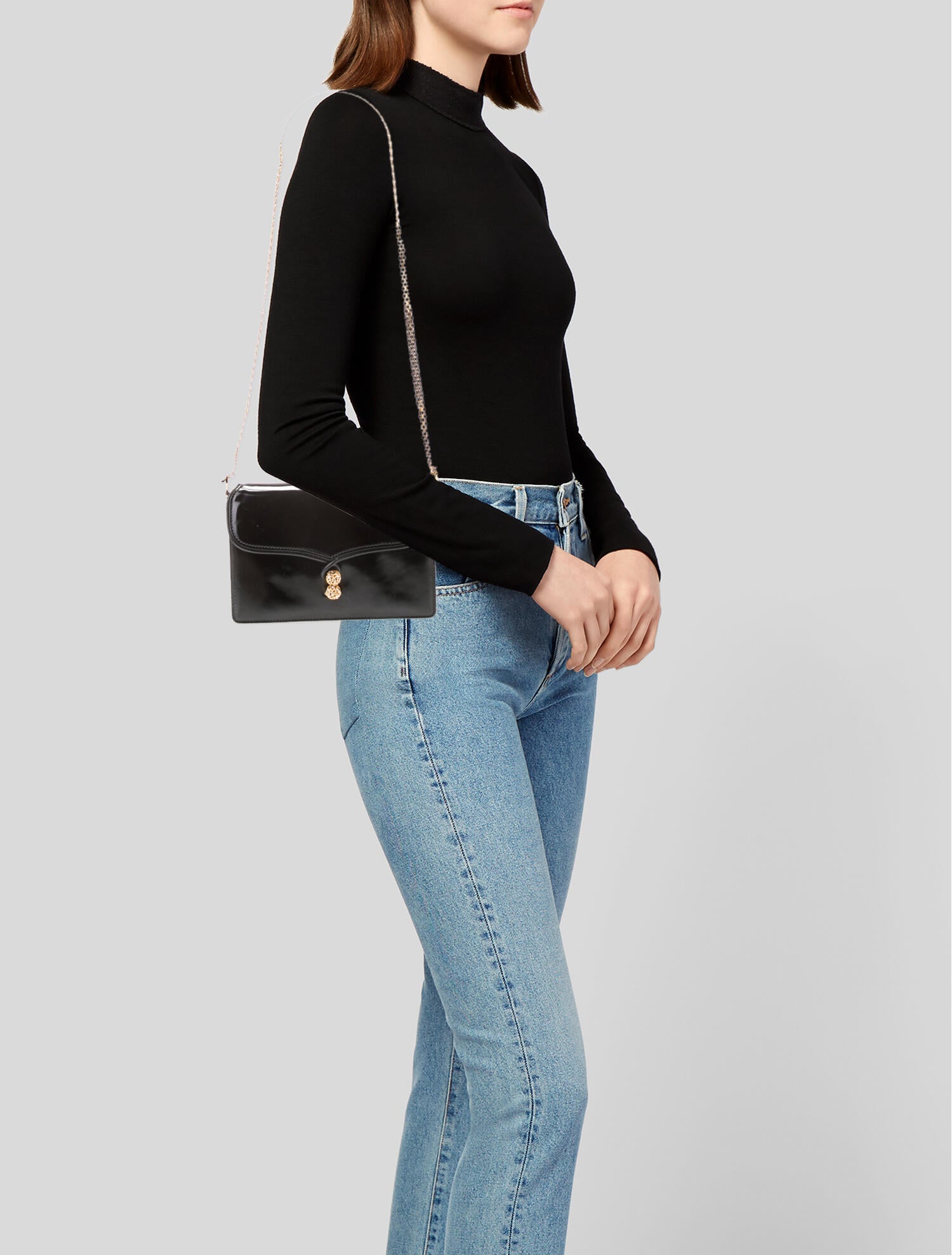 Gucci Patent Leather Crossbody Bag Vintage