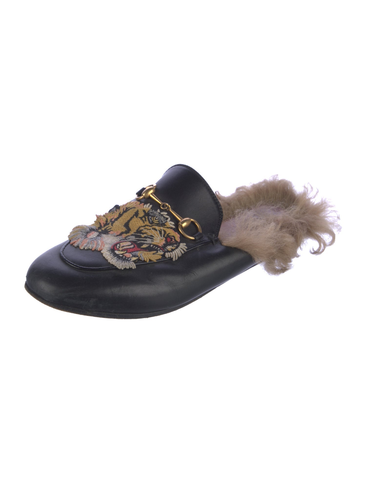 Gucci Horsebit Accent Leather Mules