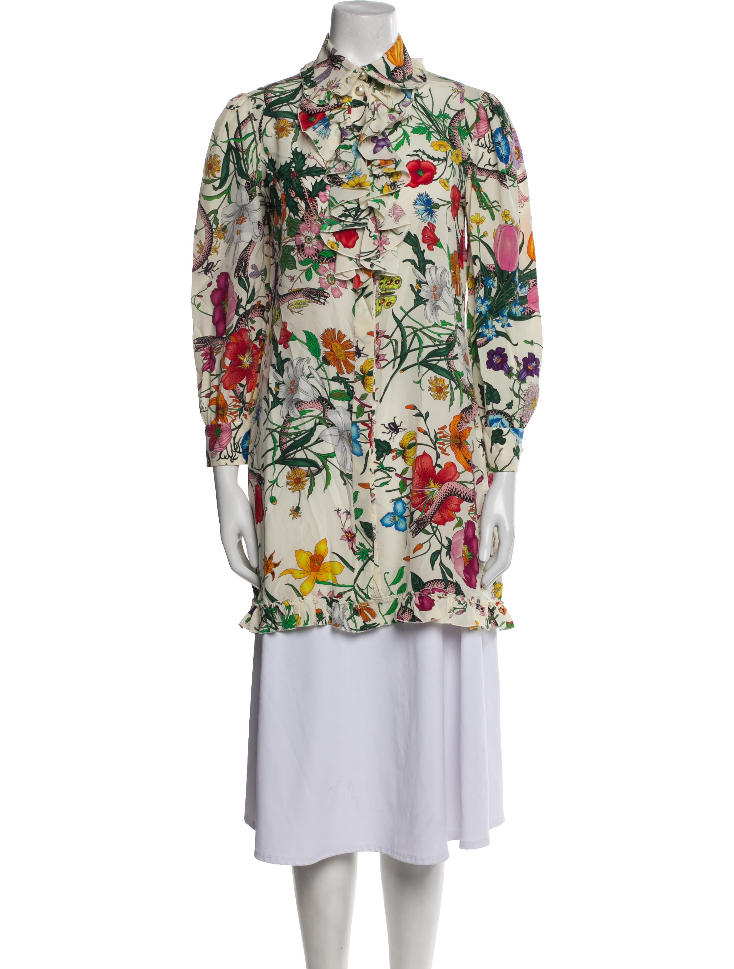 Gucci Floral Print Mini Dress