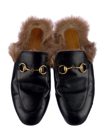Gucci Horsebit Accent Leather Mules