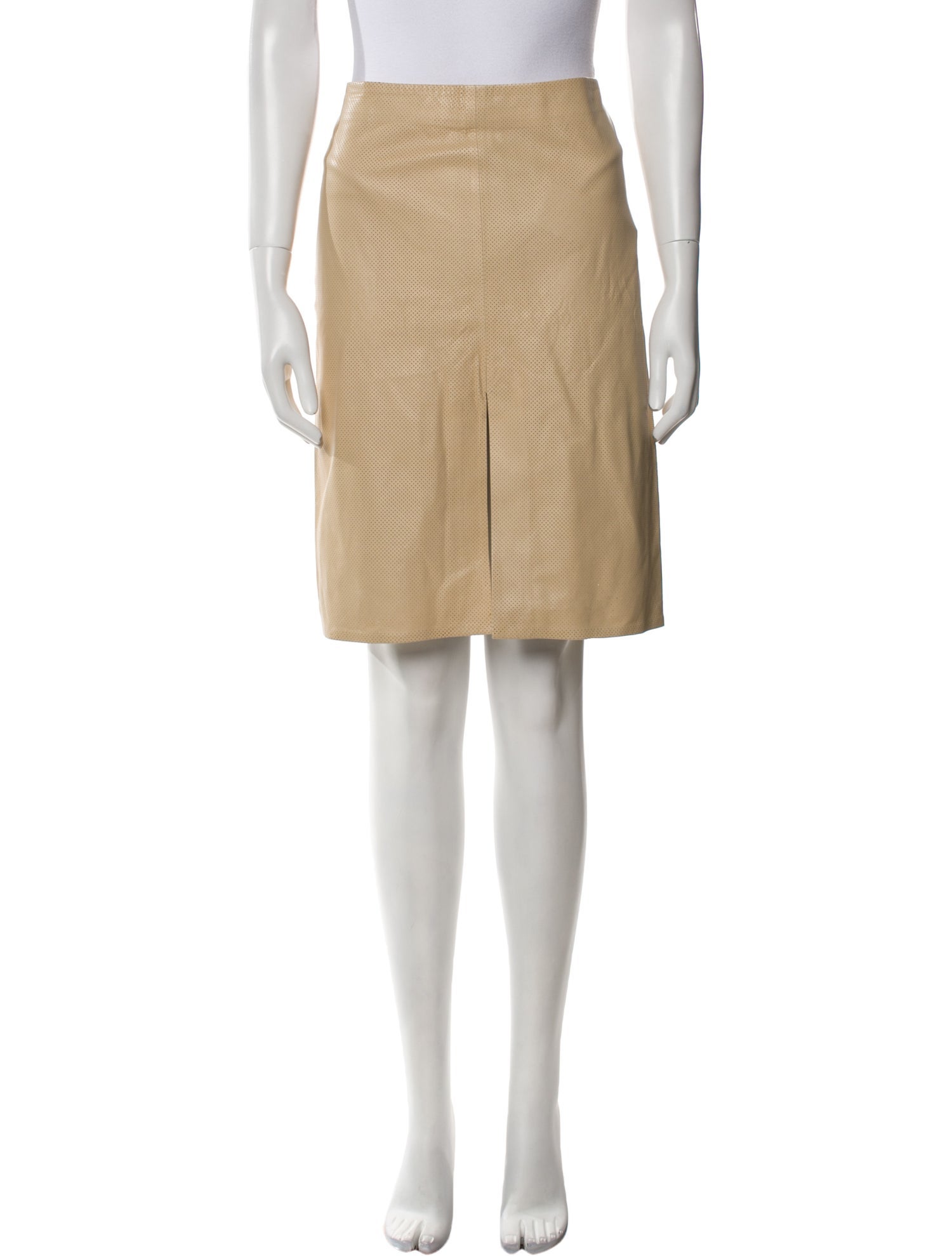 Gucci Leather Knee-Length Skirt