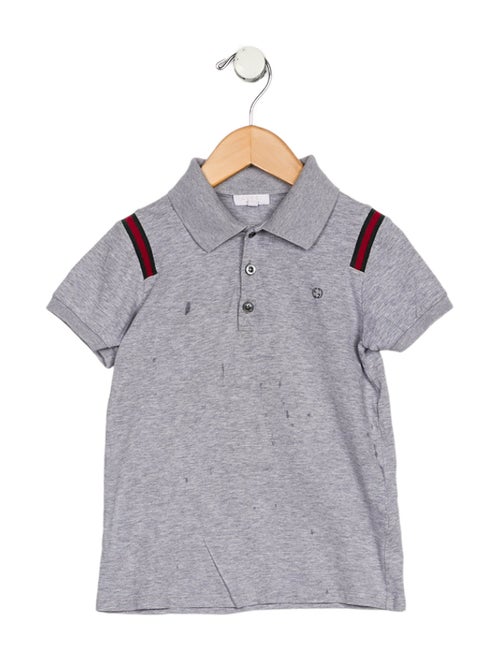 Gucci toddler boys' grey pattern printed polo
