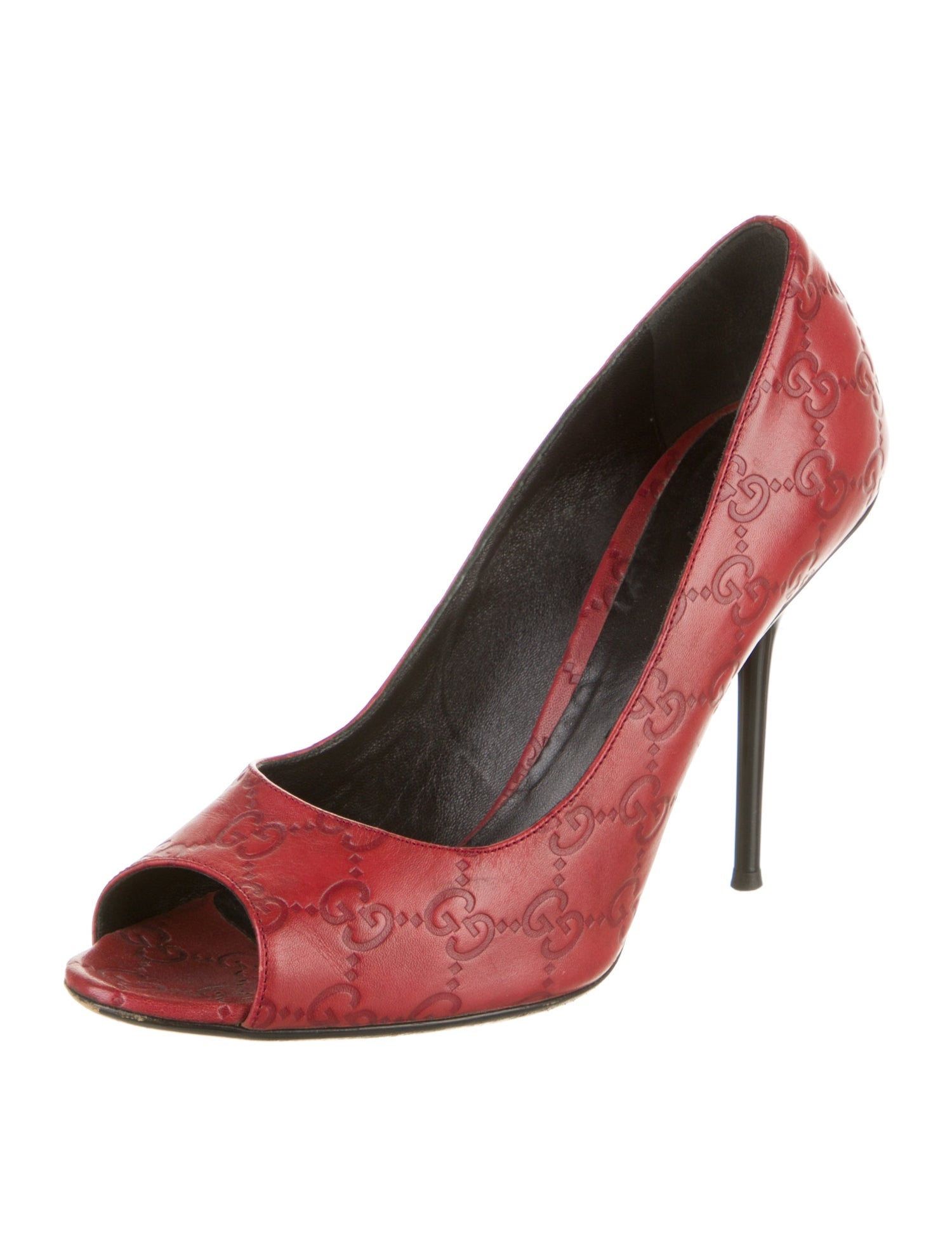 Gucci GG Signature Leather Pumps