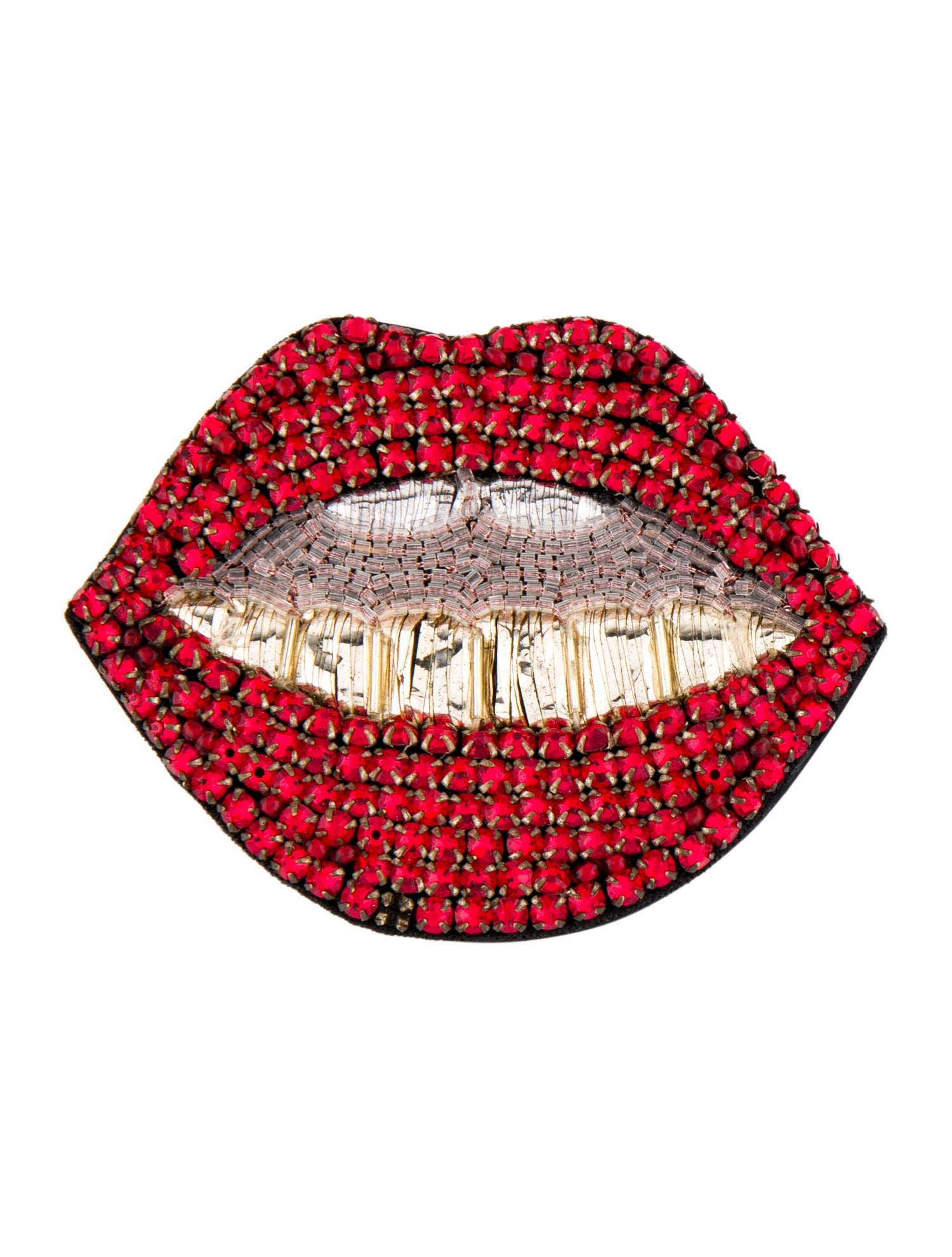 Gucci Crystal Mouth Brooch