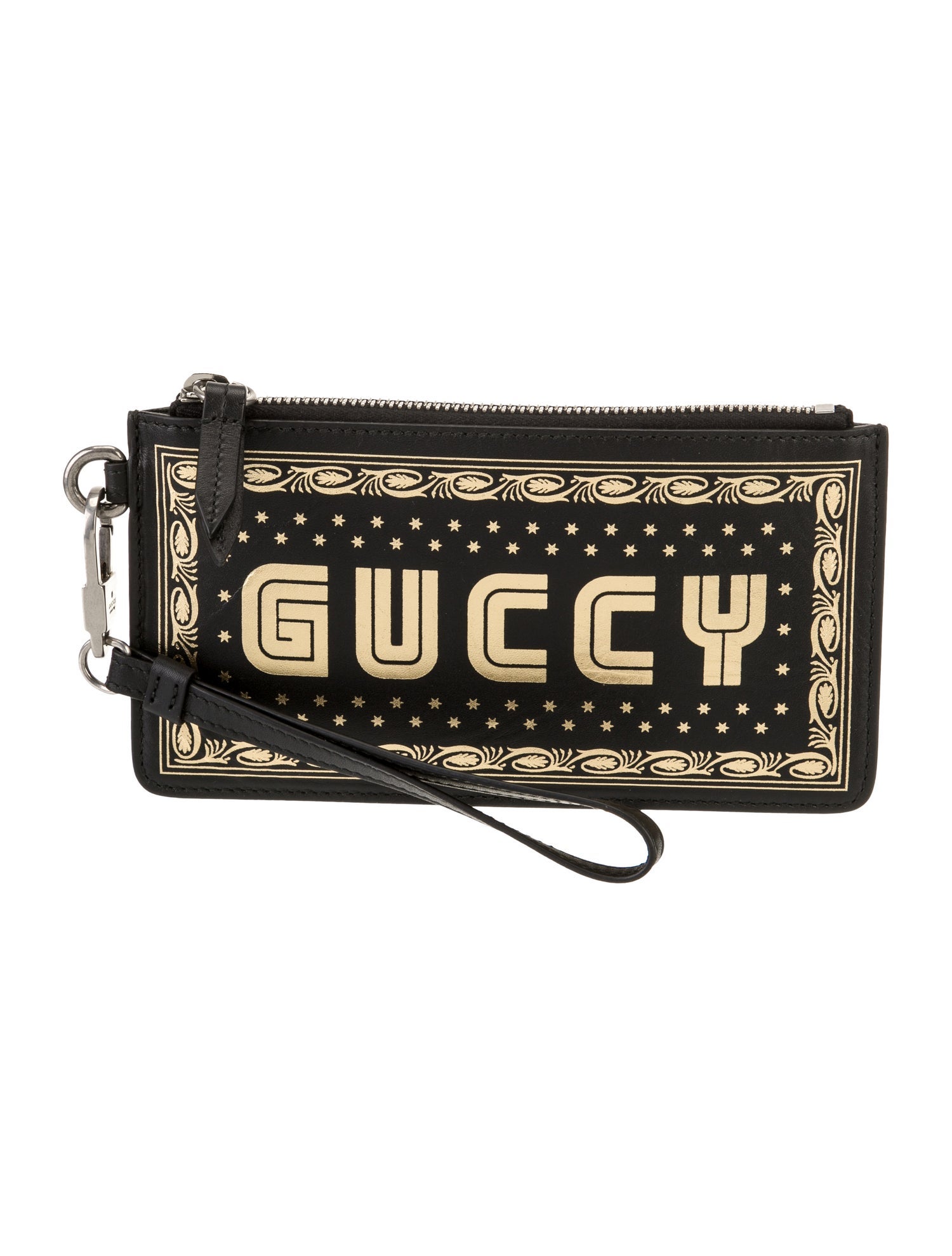 Gucci Leather x Sega Guccy Stars Leather Wristlet