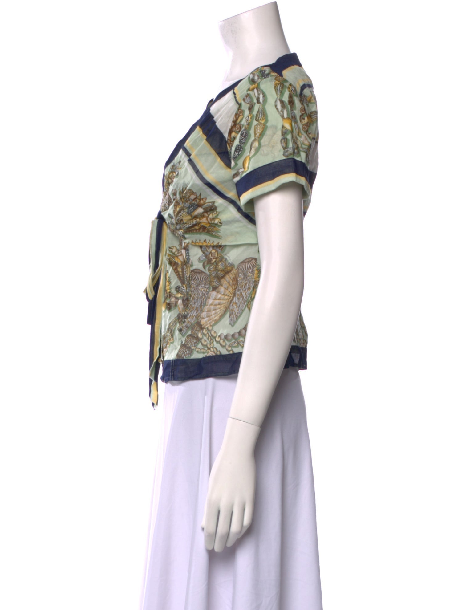 Gucci Printed V-Neck Crop Top