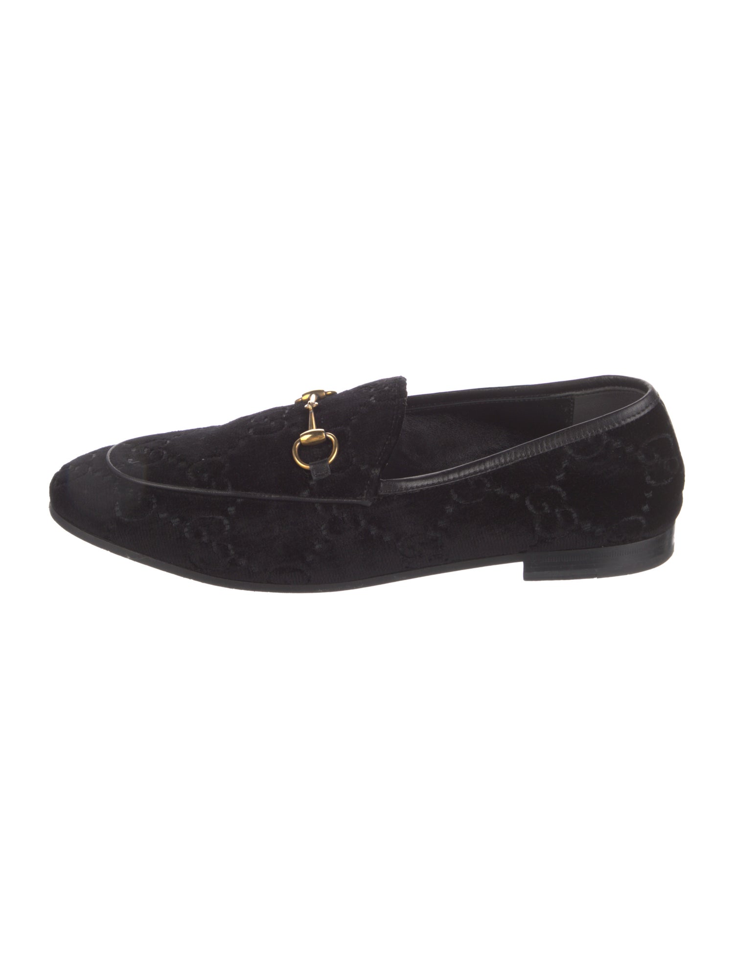 Gucci Horsebit Accent Velvet Loafers