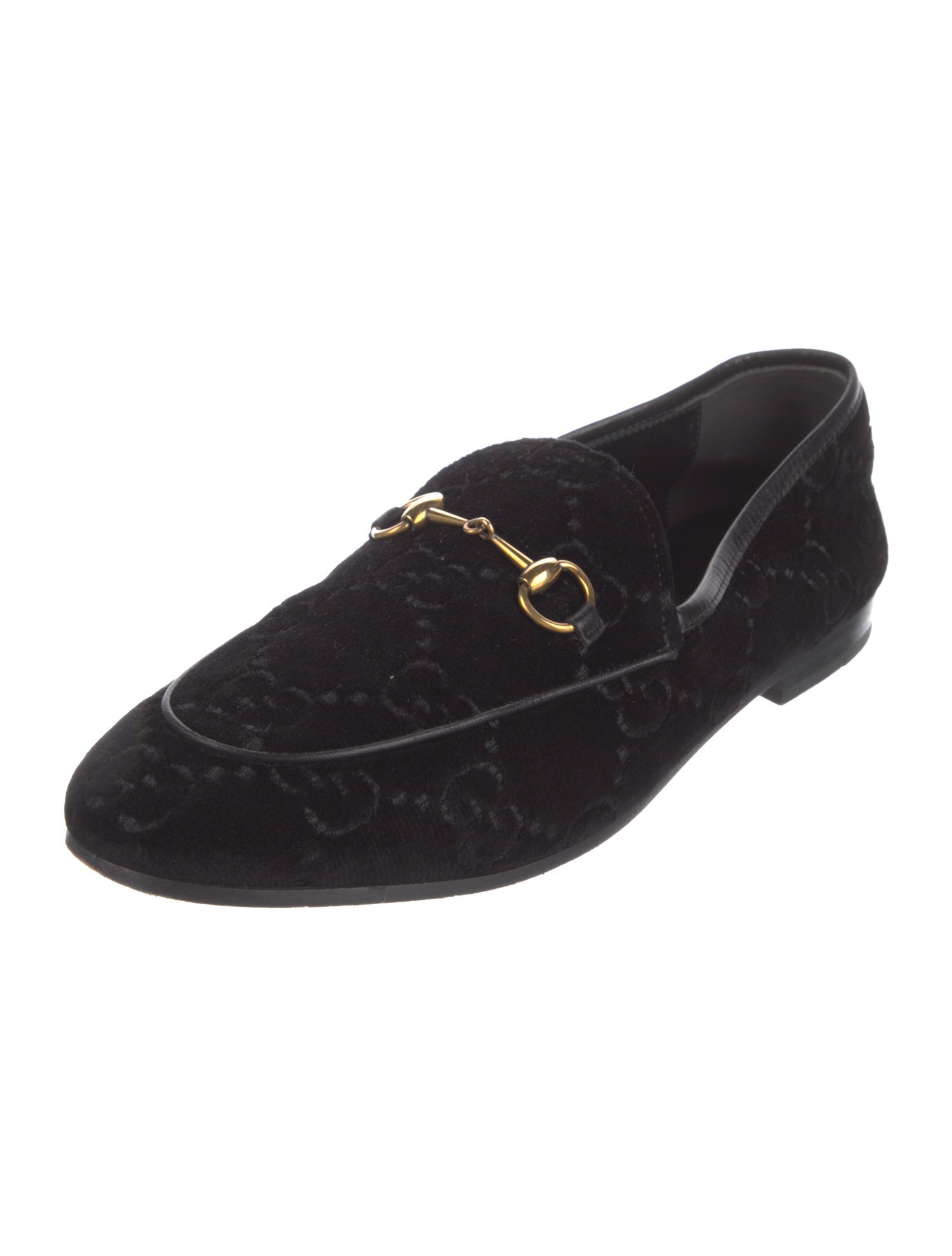 Gucci Horsebit Accent Velvet Loafers