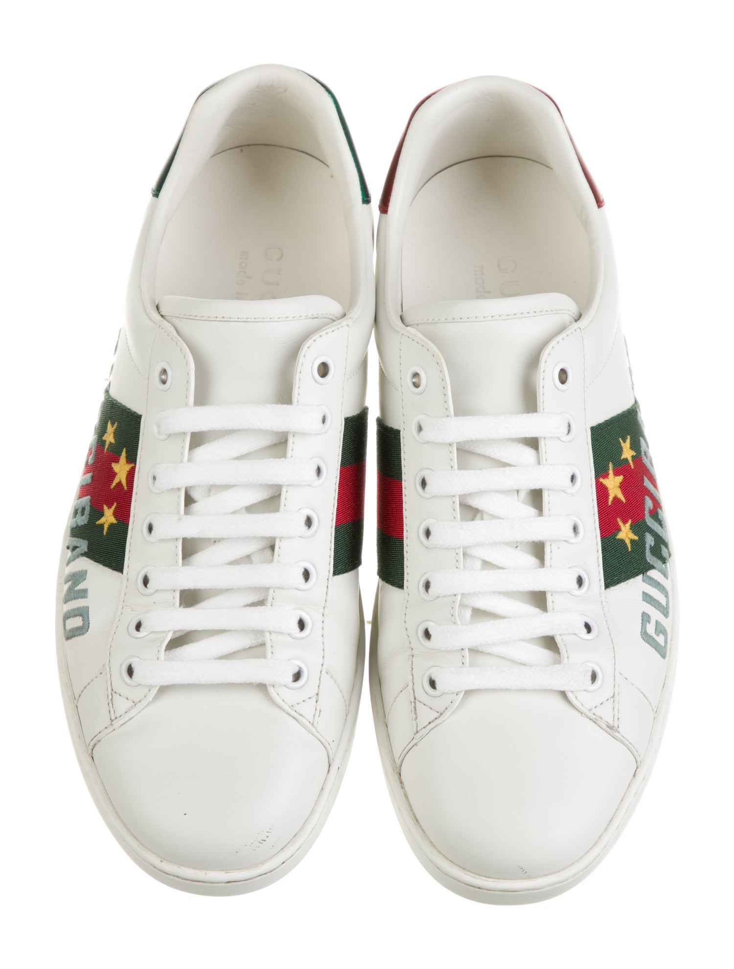 Gucci Web Accent Leather Sneakers