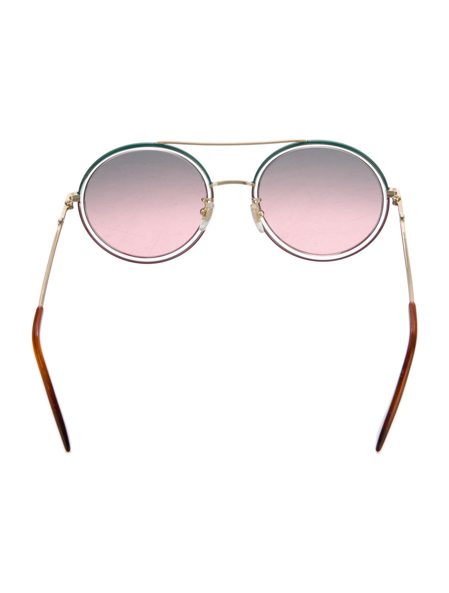 Gucci Interlocking G Logo Round Sunglasses
