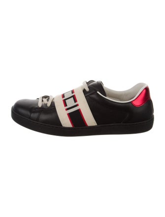 Gucci Leather Colorblock Pattern Sneakers