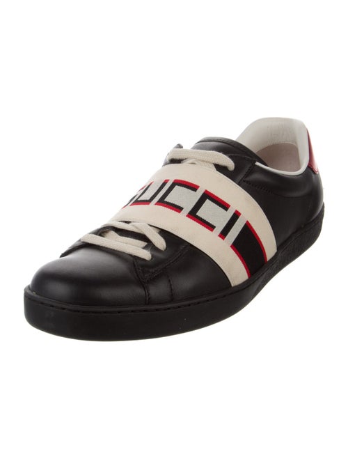 Gucci Leather Colorblock Pattern Sneakers