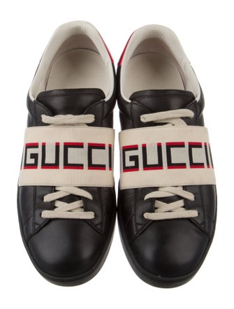 Gucci Leather Colorblock Pattern Sneakers