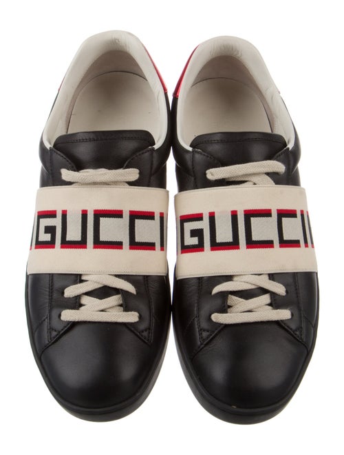 Gucci Leather Colorblock Pattern Sneakers