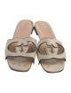 Gucci Interlocking G Logo Leather Slides