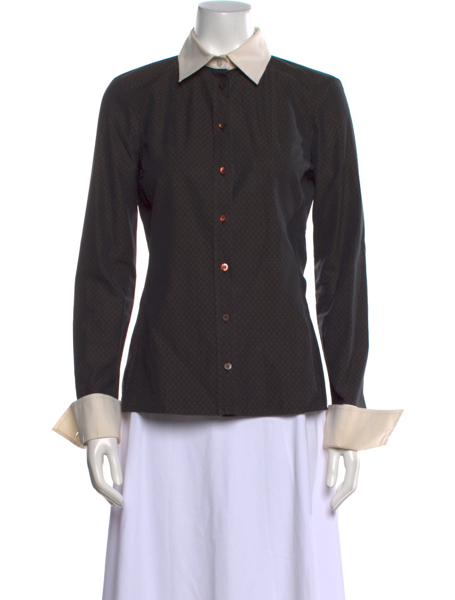 Gucci Long Sleeve Button-Up Top